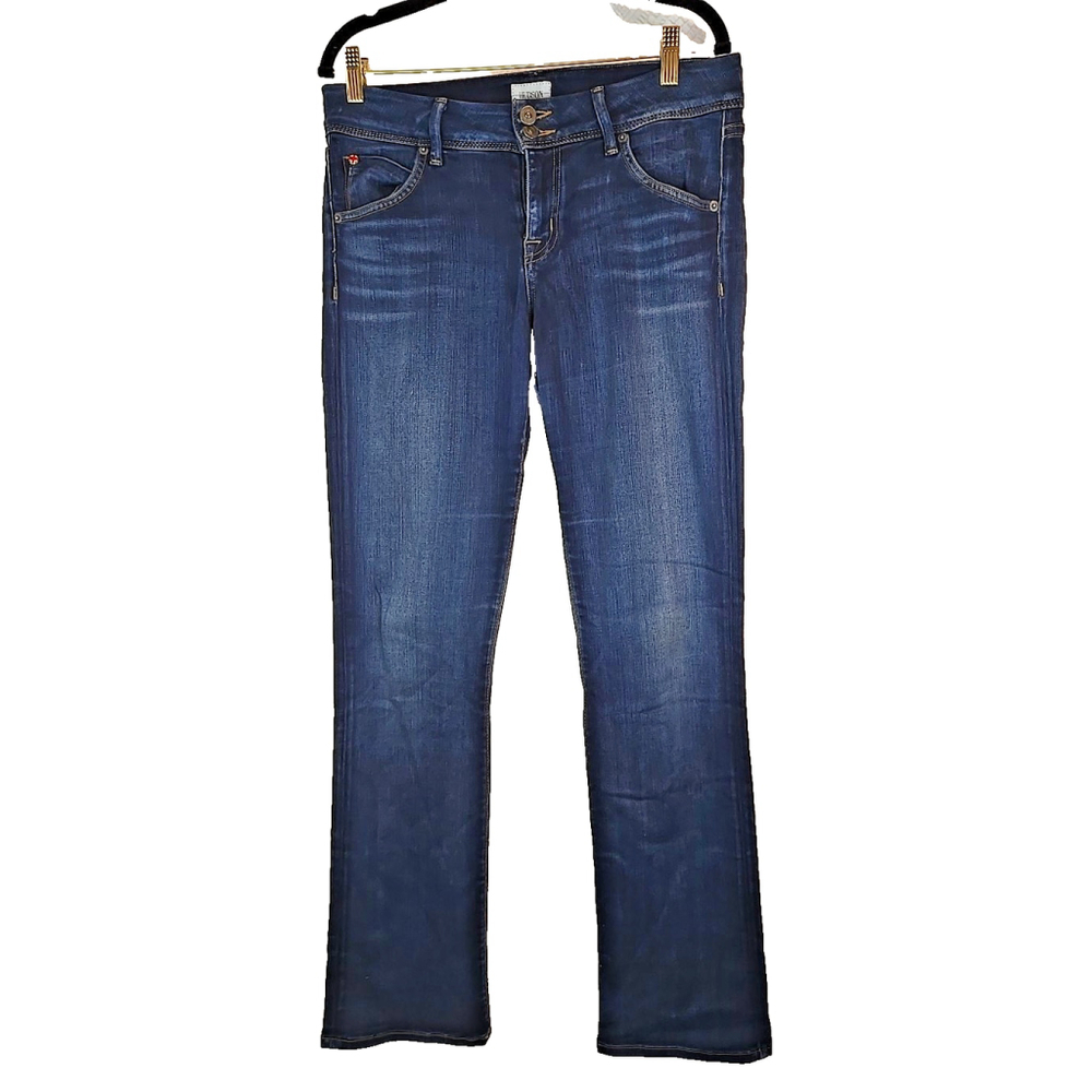 Hudson Beth Baby Boot Jeans Size 30 Stretch Denim Low Rise Bootcut Blue - Picture 3 of 11